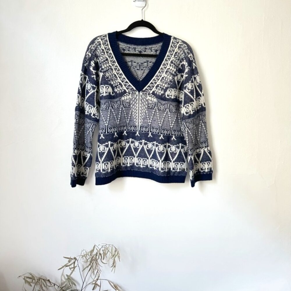 Authentic Chanel knit sweater art deco style
